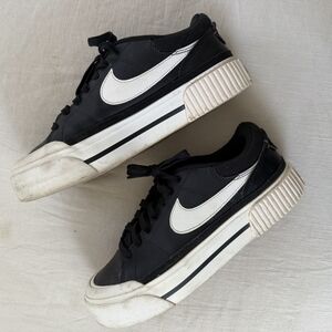 Nike Black White Womens Classic Sneakers Size Womens 9